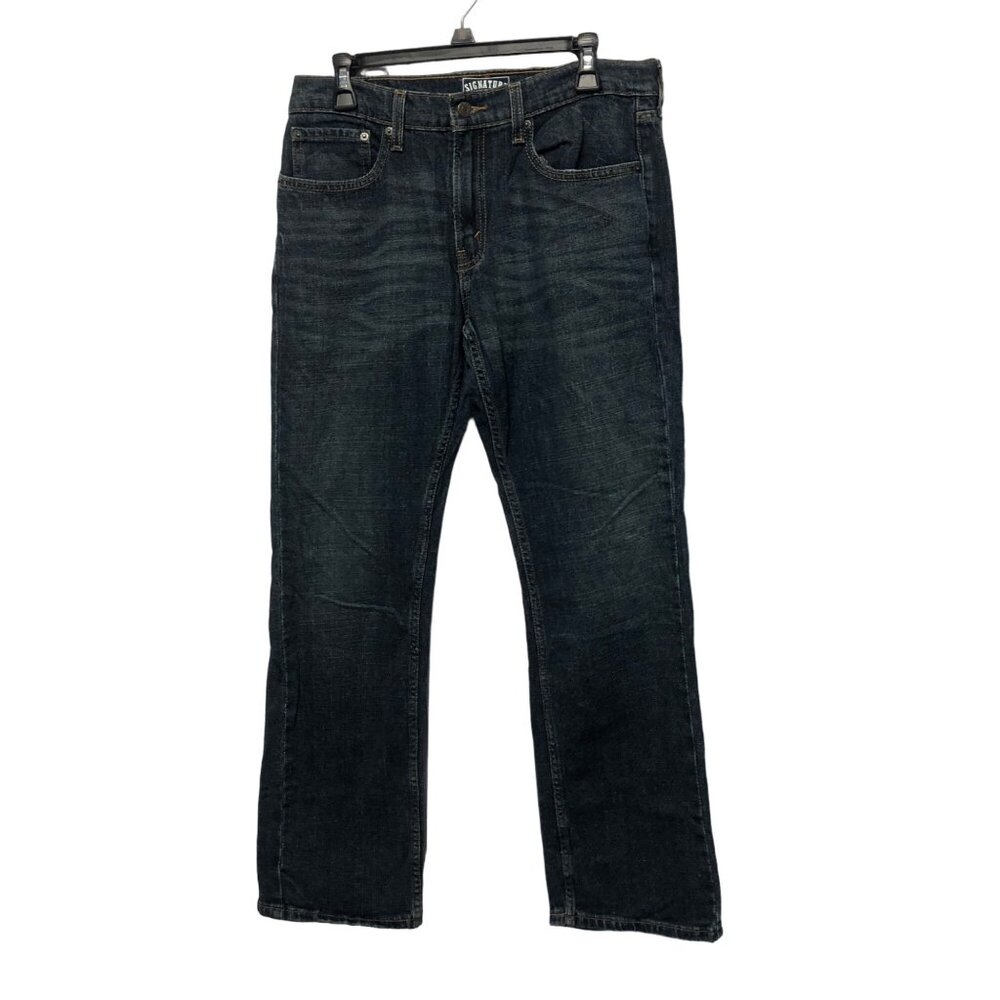 Signature Levi Strauss Co Relaxed Fit Jeans Mens Size 32x32 Dark Wash Denim